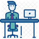 Office Desk Business Icon