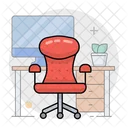 Office Desk Office Chair Home Office Icon