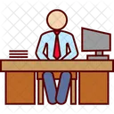 Business Office Working Icon