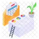 Data Analytics Office Documents Business Files Icon