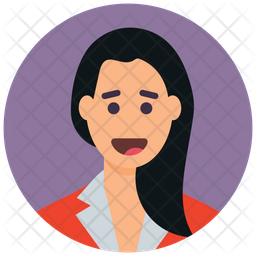 Office Girl Icon - Download in Flat Style