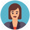 Office Girl Employee Accountant Icon