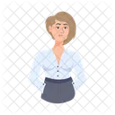 Woman Employee Female Employee Office Girl Icon