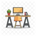 Office Table Business Icon