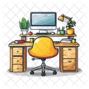 Office Table Business Icon