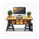 Office Table Business Icon