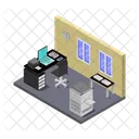 Office Room Isometric Icon
