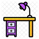 Office Interior Workplace Employee Desk Icon
