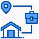 Office Location Home To Office Route Map Pin Icon