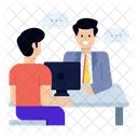 Office Discussion Office Meeting Colleagues Talking Icon