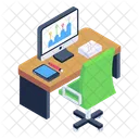 Office Place Workroom Workspace Icon