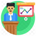 Business Chart Business Presentation Business Lecture Icon