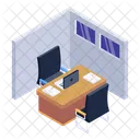 Office Cabin Office Room Workspace Icon