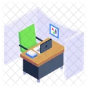 Office Cabin Office Room Workstation Icon