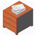 Office Table Office Files Official Drawer Icon