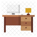 Furniture Bookcase Desk Icon