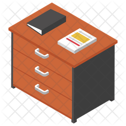 Office Table Icon - Download in Isometric Style