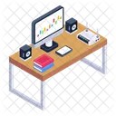 Office Desk Office Table Working Area Icon