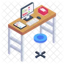 Computer Table Office Table Office Desk Icon