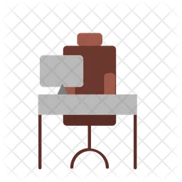 Office Table Chair  Icon