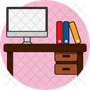 Office Table Work Desk Office Furniture Icon