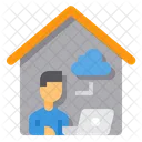 Working At Home Office Elearning Icon