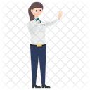 Officier De Police Policiere Dame De Police Icon