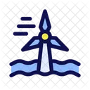 Offshore-Windkraftanlage  Symbol