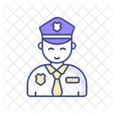 Oficial De Policia Policia Policia Icono