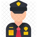 Oficial De Policia Autoridad Aplicacion Icono