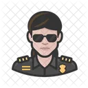 Oficial De Policia Blanco Policia Oficial Icono