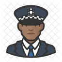 Oficial De Policia Negro De Escocia Oficial De Policia De Escocia Policia Icono