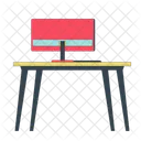 Escritorio Para Computadora Escritorio Para Monitor De Computadora Escritorio De Oficina Icon