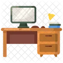 Escritorio De Computadora Mesa De Computadora Escritorio De Oficina Icon