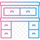 Escritorio Gabinete Cajones Icono