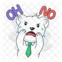 Oh No Shocked Bear Bear Character Icon