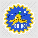 Oh No Banana Peel Fruit Peel Icon
