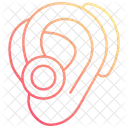 Ohr mit Hörgerät  Symbol