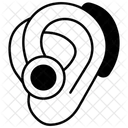 Ohr mit Hörgerät  Symbol