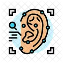 Ohr Erkennung Fingerabdruck Symbol