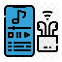 Smartphone Musik Ohrhorer Symbol