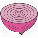 Oignon Rouge Legume Icône