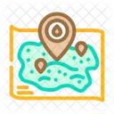 Oil Field Mapping Icon
