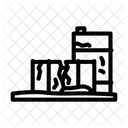 Oil Barrels Leaking Icon