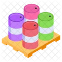 Oil Barrels Pallet Icon