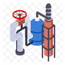 Oil Refinery Station Oil Extraction Icon