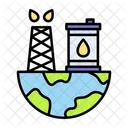 Gasoline Offshore Extraction Extraction Icon
