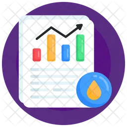 Oil Growth Chart  Icon