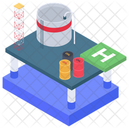 Oil Industry Plant Icon