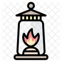 Oil Lamp Illumination Flame Icon